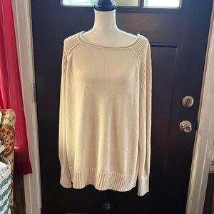 Aerie Cream Crew Neck Sweater